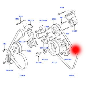PQG500030 AJ88003 C2S11662 Automotive Belt Tensioner For JAGUAR S-TYPEII X200 4
