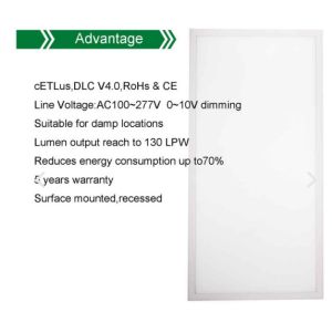 6000 Lumens 2x4 LED Flat Panel Troffer Light 44 Watts 4000K 120-277V