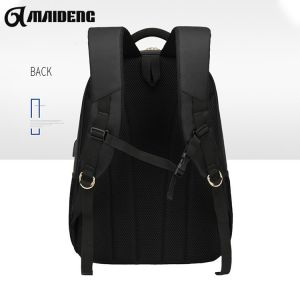 Design Black Large Zipper Backpack , Unisex Use Multi Zipper Backpack