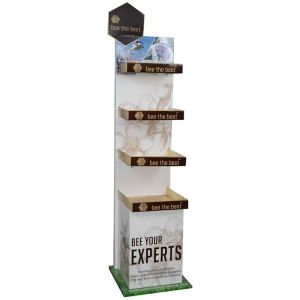 Shop Glossing Corrugated Display Stands Lightweight Cardboard Pop Up Display