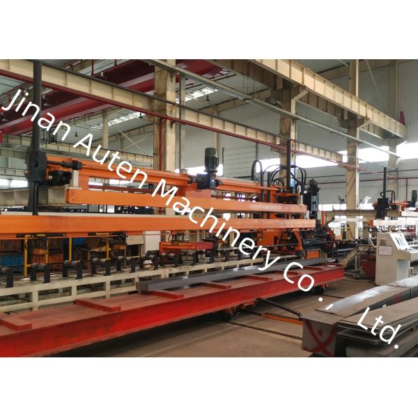 25 Modules CNC Light Truck Beam Punching Machine With Thick Longitudinal Beams 8000mm Length