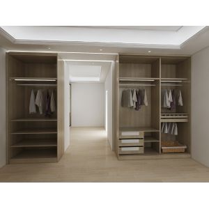 DTC Hardware 2500mm Bedroom Wardrobe Closets Sliding Mirror Wardrobe With
