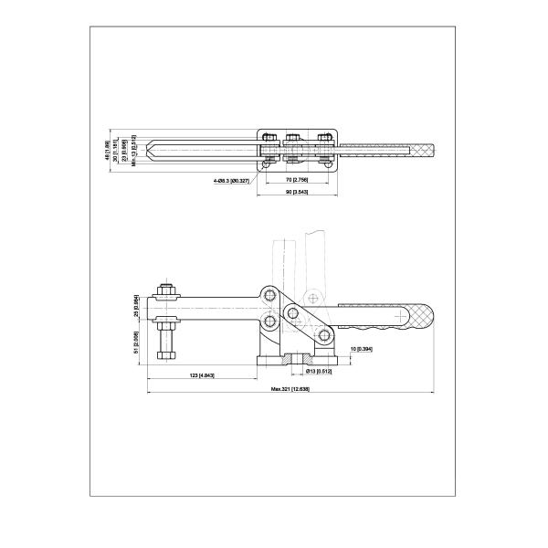 Horizontal Goodhand 1300lbs Quick Release Toggle Clamp