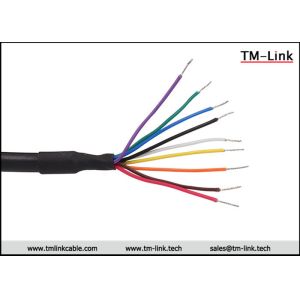 RS232 DB9 D-Sub 9pin female black PVC industrial data cable assembly