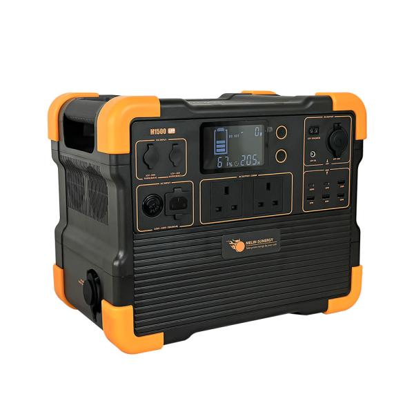 2200W UPS Solar Generator with 600W Solar Input 1536Wh Capacity and 10-Year