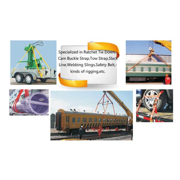 Duplex Eye - Eye Polyester Flat Webbing Sling Flat Woven Industrial Lifting Webbing Sling Belt