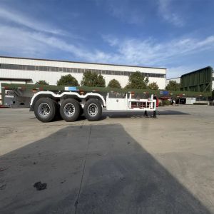 New 40FT Three-axle 12-tire Flatbed Semi-trailer With Anti-lock Braking System