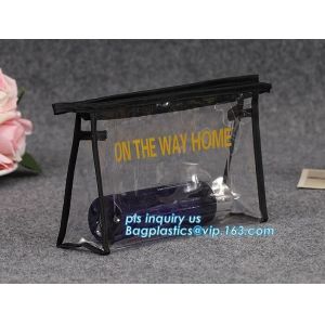 Zipper Slider Clear Pvc Bag For toothbrush bag, Stationery Ruler Set Packaging