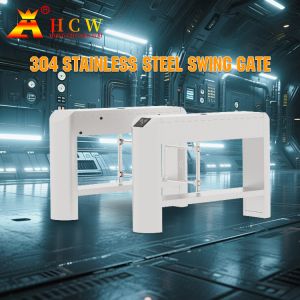 HCW Automatic Swing Barrier Turnstile Gate with 950mm Channel Width for 30–45