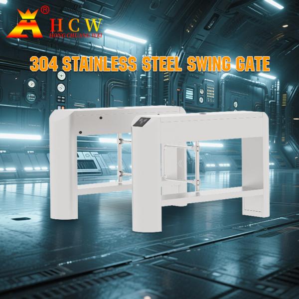 HCW Automatic Swing Barrier Turnstile Gate with 950mm Channel Width for 30–45