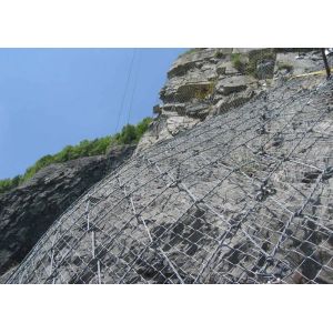 Active Rockfall Barrier System Tecco Wire Mesh Galvanized Plain Weave Style