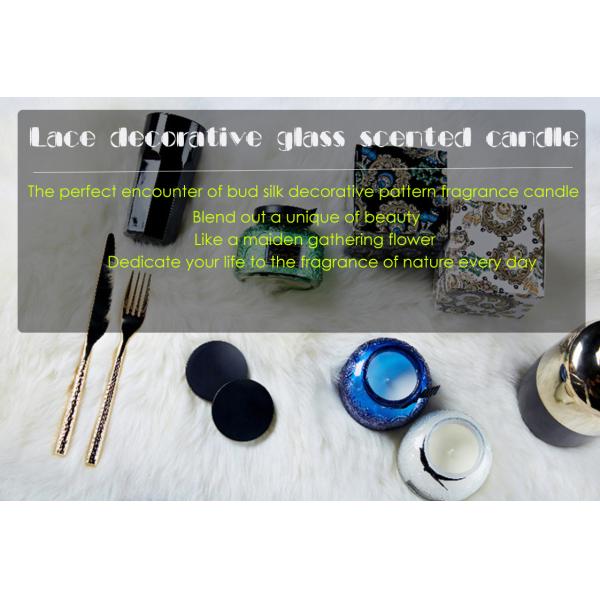 Lace Pattern Glass Soy Candle Jar Natural Soy Wax Candles