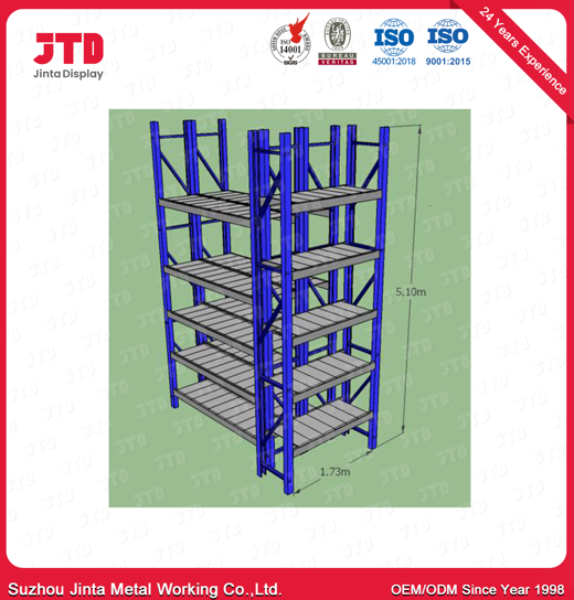 Height 5m Warehouse Metal Racks Capacity 1500kgs Per Layer Heavy Duty