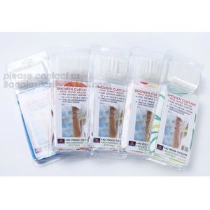 Home goods pure white shower curtains with plastic hook, Custom Printed Shower