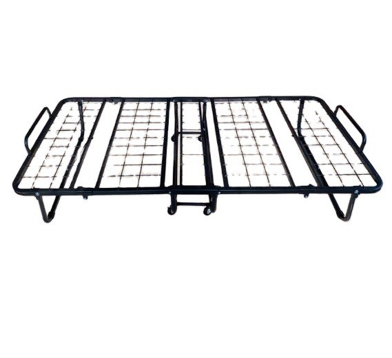 Easy to Iron Metal Frame Folded Queen Size Modern Design Guest Cot Bed for Home