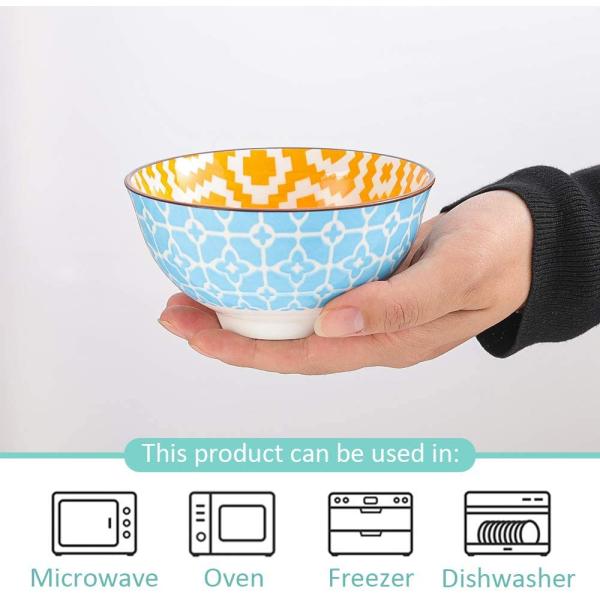 Colorful Soup Ceramic Bowl , Porcelain Bowl Microwave Safe With Custom Logo