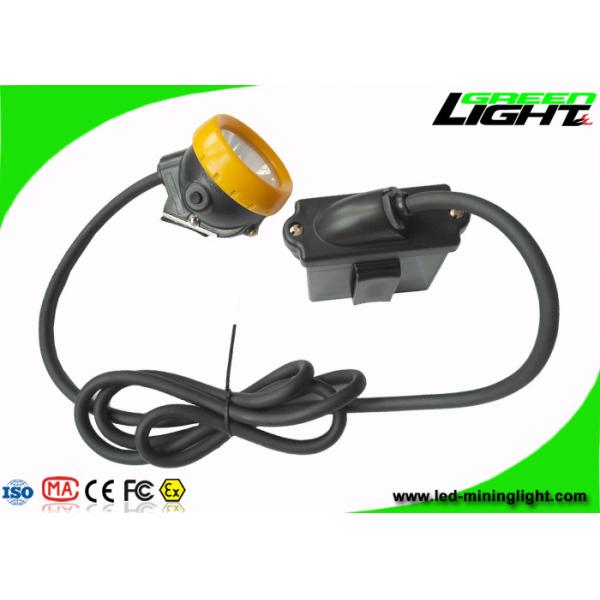 10000lux Brightness Mining Cap Lights IP68 Safety With Low Power Warning