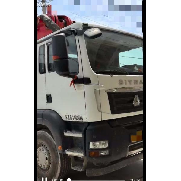 Second Hand Shacman Sitrak Chassis Concrete Pump Truck 49m With Less Working