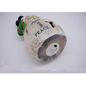 Colorful Polyresin Crafts Christmas Snowman LED Lamp On JOY Hollow Figurines