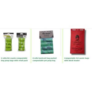 Compostable disposable biodegradable plastic garbage bag, 100% compost