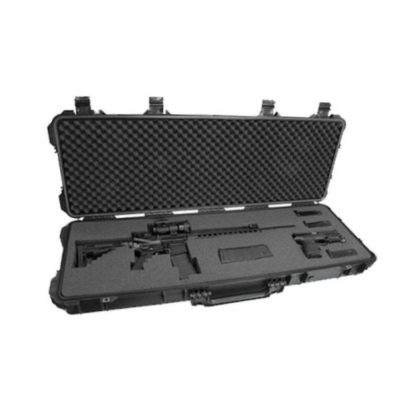 Black Gun Case Foam Insert Engraving 26X11X3cm Waterproof
