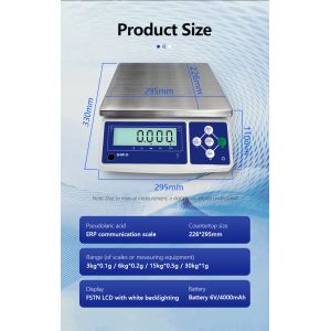 LCD Display AC/DC Power Supply Weighing Scale SHWDL-485 for Industrial Weighing