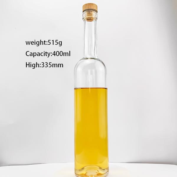 Clear Mini Miniature Glass Bottle 30ml 40ml 50ml 100ml Round Shape Shandong Cork Cap
