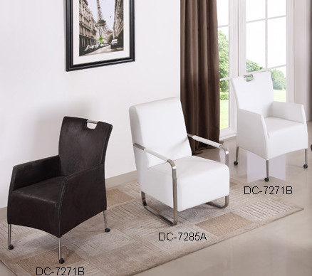 Quality Modern Leather Upholstered Arm Chair Easy To Maintain For Living Room DC-7271B wholesale