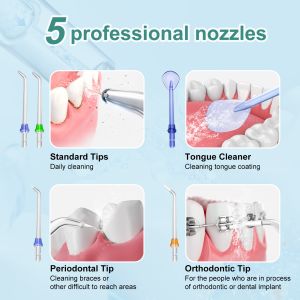 IPX7 Waterproof Grade Cordless Portable Oral Irrigator for Hotel Powerful and