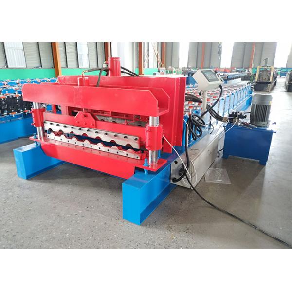 Step Roofing Sheet Galzed Tile Roll Forming Equipment 3 - 5 Meters/Minute