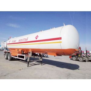 China 20T Propane Transport Trailer , Horizontal Bullet Propane Delivery Truck 40000 Liter Capacity on sale