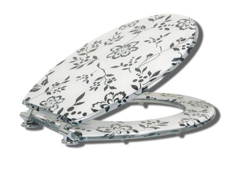 Quality flower design polyresin toilet seat,18'european size,sanitary toilet seat cover wholesale
