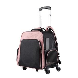 Pet Trolley Suitcase Bag Large Space Silent Universal Wheel Folding Trolley Pet