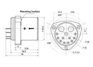 China Accurate Linearity≤40 μg/g2 Accelerometer Sensor for Shock and Vibration Measurement on sale