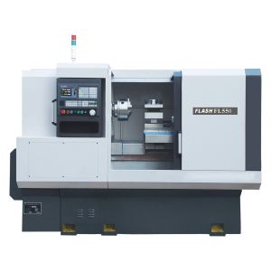 FL550 Flat Bed CNC Turning Metal Lathe Manual Chuck Pneumatic Collet