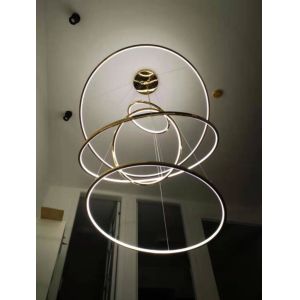 Stairwell staircase large chandelier circular ring pendant light(WH-NC-71)