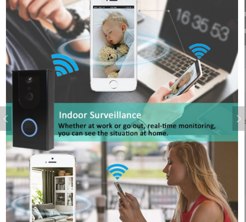 Quality TF Card Slot &TwoWay Audio PIR Motion Detection Smart Video Doorbell 720P HD Wifi Doorbell Camera Smart WiFi video doorb wholesale