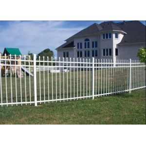 China Steel Security 6ftx8ft Residential Ornamental Fence With Polyester Coated on sale