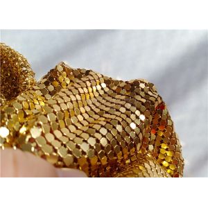 Anodized Aluminium Sequin Metal Mesh Fabric Used As Room Curtains