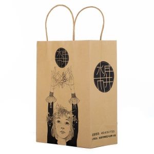 Kraft Paper Custom Packaging Bags Shopping Bags With Customized Size Recyclable