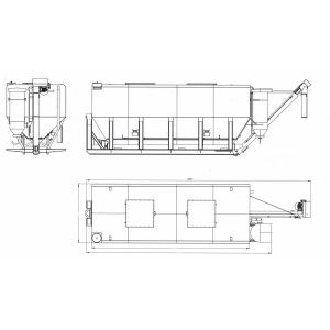 Steel Mobile Cement Silo Horizontal Cement Silo 400 C 600 C F 800 C F