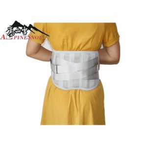 Cross - Stiffening Waist Support Belt Breathable Mesh Cloth Silver Gray Color