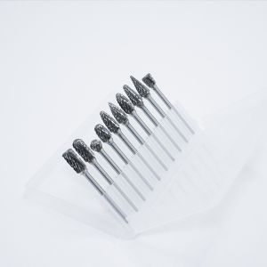 10 Pieces of Bright Uncoated Tungsten Carbide Rotary Burr for Stainless Steel