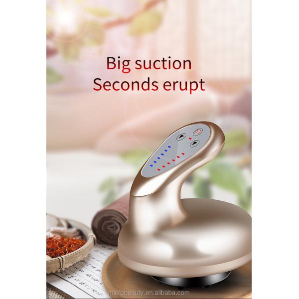 Handheld Body Vacuum Cupping Scraping Massager With Red Light Heating Therapy