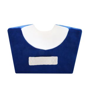 Velvet Fabric Wedge Foam Pillow Leg Elevator Cushion With Washable Cover