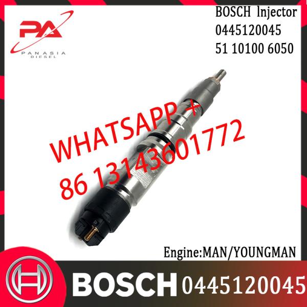 Quality BOSCH original Diesel Common Rail Injector 0445120045 51101006050 for MAN/YOUNGMAN Engine wholesale