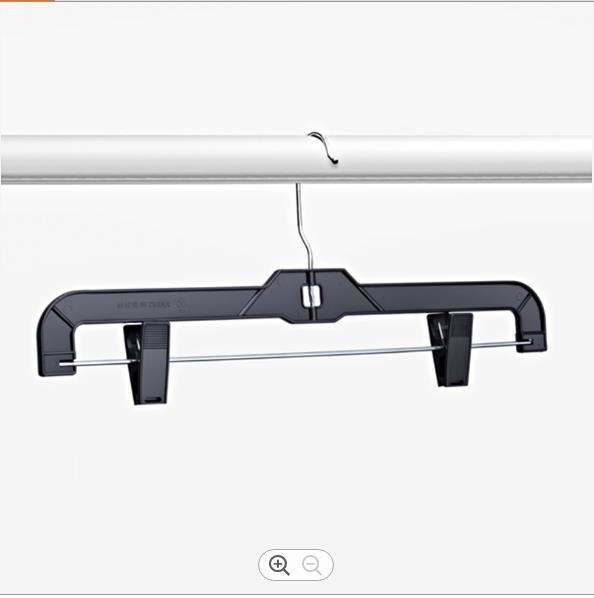 Quality China Factory Plastic Non Slip Adjustable Clothes Hanger for Pants with Clips wholesale