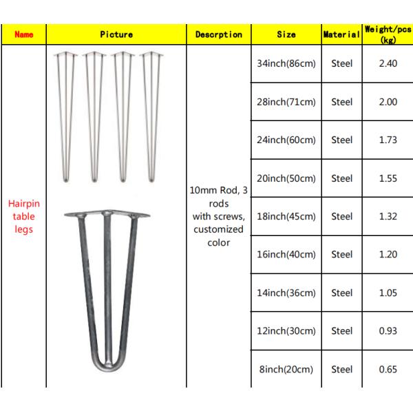 Heavy Duty Furniture Metal Legs Dining Hairpin Table Legs To Enhance Your DIY Projects