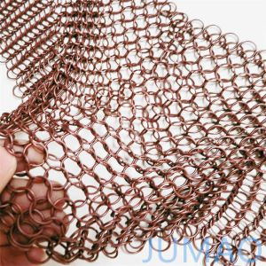 Copper Chain Ring Mesh Curtains Interior Drapery 10mm