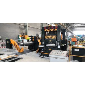 Automatic Coil Cut To Length Line , Flying Shear Sheet Metal Cutting Machine